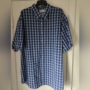 Saddlebred 2XLT Men's button down shirt blue white